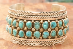 Day 5 Deal - Native American Jewelry Sleeping Beauty Turquoise Sterling Silver Bracelet